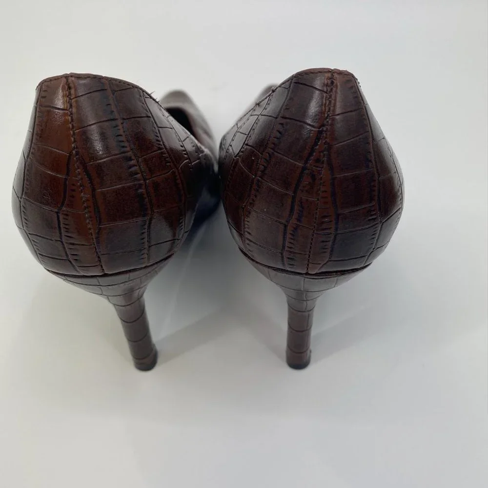 DONNA‎ LAWRENCE FAUX ALLIGATOR HEELS